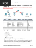 IPS-5.4.1.2 Packet Tracer - Configure IOS Intrusion Prevention System (IPS) Using CLI - Student