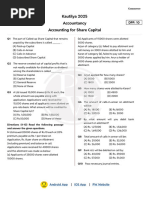 Accounting For Share Capital - DPP 10 (Of Lec 11) - Kautilya 2025