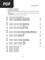 Paper Pattern of Introduction To Literature - II 2022-2023