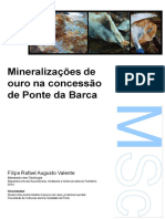 VALENTE F. 2014 - Mineralizacoes de Ouro Na Concessao de Ponte Da Barca. Tese de Mestrado 133pg