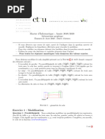 Master D'informatique - Année 2019/2020: Informatique Graphique Examen de Aout 2020 - Durée 3 Heures