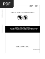 Burkina Faso - Water and Sanitation Services Improvement Project For Resilience Building Pasepa - 2r - Project Appraisal Report