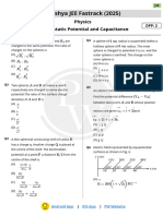 Electrostatic Potential & Capacitance - DPP 02 (Of Lec 03) - Lakshya JEE Fastrack 2025