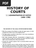 1.1 History of Courts - Administration of Justice (1600 - 1780)