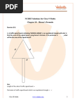 NCERT Solutions For Class 9 Maths Chapter 10 - Heron's Formula PDF