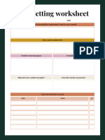 Goal Setting Worksheet