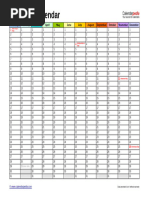 Perpetual Calendar Landscape 1 Page