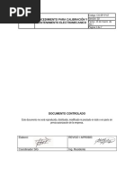 CO-EP-P-67 PROC para Calibración y Mantenimiento Electromecanico