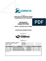 Metrados Arquitectura: Lurin Ebs Cap Manufacturing Ingeniería de Factibilidad