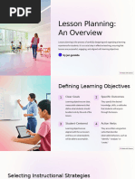 Lesson Planning An Overview