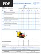 For-Ssma-028 Check List de Cortadora de Concreto