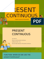 Present Continuous English Education Presentation in Colorful Ill