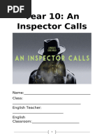 Year 10 An Inspector Calls Booklet