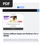 Como Utilizar Loops em Python - For e While