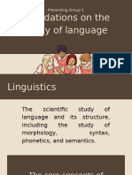 Foundations On The Study of Language 1