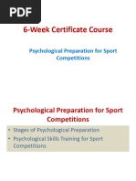 Psychological Preparation For Sport Competitions