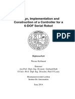 Design, Implementation and Construction of A Controller For A 6-DOF Serial Robot