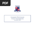 2023 Summer Program Staff Handbook