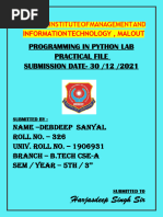 Debdeep Sanyal - Roll No-326 - Python Practical File