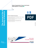 Acoustical Study of Isoparametric Tones in The Female Chest and Middle Registers in Singing