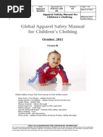 8.3.0) 01D-01-100 Adidas Group - Apparel Safety Manual For Children's Clothing VERSION 5