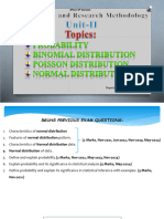 Unit-II-Probability-binomia Distribution-Poisson Distribution-Normal distribution-NOTES