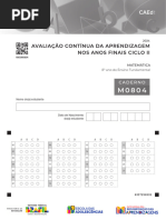 Avaliação Contínua Da Aprendizagem Nos Anos Finais Ciclo Ii: Caderno