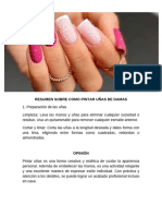 Resumen Sobre Como Pintar Uñas de Damas