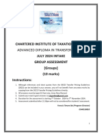 Chartered Institute of Taxation Module Group Assessment - 070421