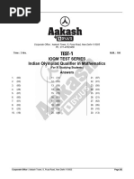 Olympiad Workshop - Test-1 - IOQM - (Answer Key & Sol.)