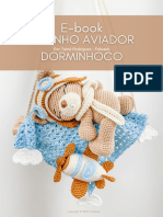 E-book Enfeite de Porta Ursinho Aviador Dorminhoco - Fofuami