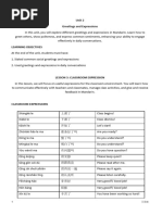 Unit 2 Greetings and Expressions