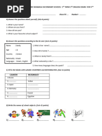 2024-2025 Educational Year Ishakaga Secondary School 1 Term 1 English Exam For 5 Grades