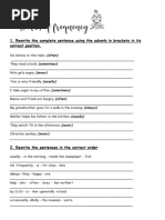 Adverbs of Frequency - 2nd Activity