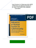 Advances in Human Factors in Cybersecurity AHFE 2020 Virtual Conference On Human Factors in Cybersecurity July 16 20 2020 USA Isabella Corradini