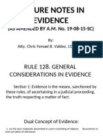 Lecture Notes On Evidence Atty. Chris Ysmael Valdez