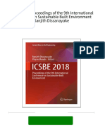 ICSBE 2018 Proceedings of The 9th International Conference On Sustainable Built Environment Ranjith Dissanayake 2024 Scribd Download