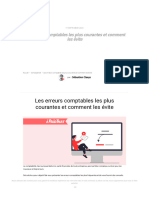 Les Erreurs Comptables Les Plus Courantes Et Comment Les Évite