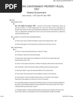 The Pakistan Cantonment Property Rules 1957