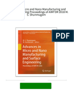 Advances in Micro and Nano Manufacturing and Surface Engineering Proceedings of AIMTDR 2018 M. S. Shunmugam All Chapter Instant Download