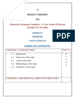 Complete Project 0n Financial Statement Analysis - A Case Study of Maruti Suzuki Ltd. in India