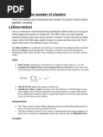 Determining Clusters