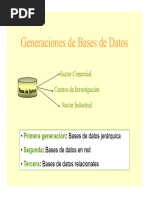 Generaciones de Bases de Datos y Modelo Relacional