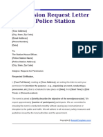 Permission Request Letter To Police Station