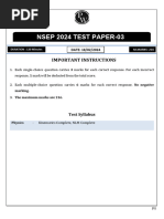 Test 03 - Test Paper (Only PDF) - NSEP Batch 2024