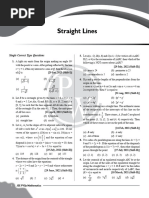 Straight Lines - PYQ Practice Sheet