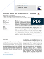 Trailing-edge serrations effect on the performance of a wind turbine