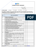 Canteen CATERING FACILITY INSPECTION CHECKLIST