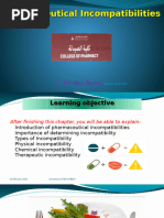 Pharmaceutical Incompatibilities