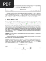 Lecture 21: Reed-Muller Codes